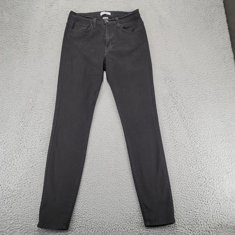 Judy Blue Jeans Womens 5/27 Black Denim Fitted Skinny Stretch Mid Rise Pockets